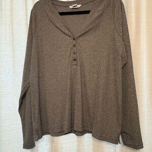 Athleta Charcoal Long Sleeve Women's Top